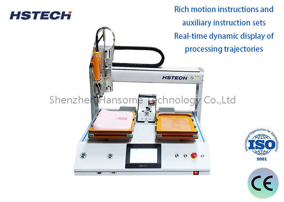 Harga yang bagus Dual Platform Automatic Soldering Robot dengan 2 Temp Controller Untuk PCB Assembly on line