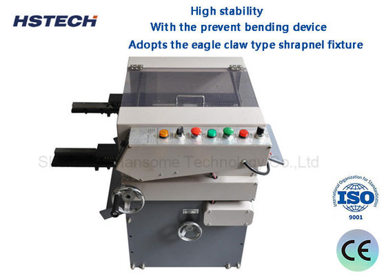 Harga yang bagus Stabilitas tinggi Eagle Claw Type Shrapnel Fixure Mesin pemotong timbal PCB otomatis on line