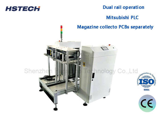 Harga yang bagus Peralatan Penanganan PCB Ganda Rail NG / OK PCB Unloader Tinggi Standar on line