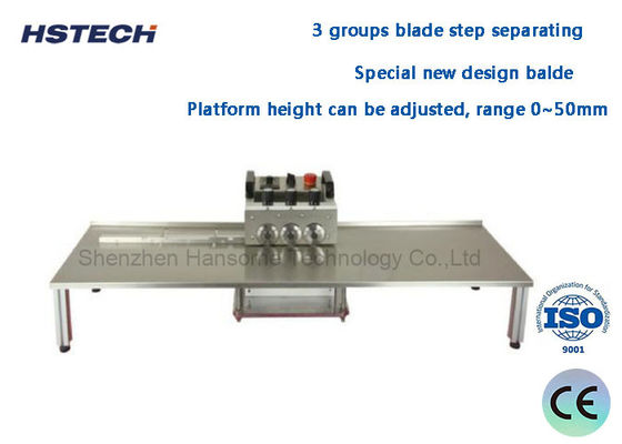 Harga yang bagus 3 Kelompok Blade PCB Depanelizer Low Force Stress Untuk Lampu Strip LED on line