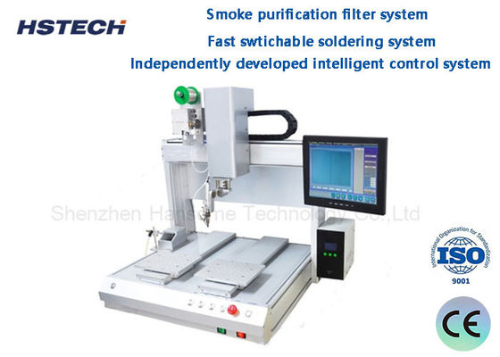 Harga yang bagus Single Head Tip Desktop Soldering Robot dengan Fungsi Pembersihan Otomatis Untuk PCB Assembly on line