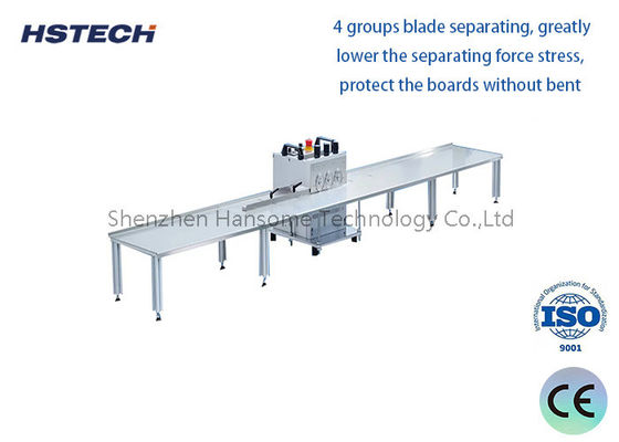 Harga yang bagus 300mm/s Kecepatan Pemisahan Blade Miving PCB Separator dengan Panjang 400mm on line