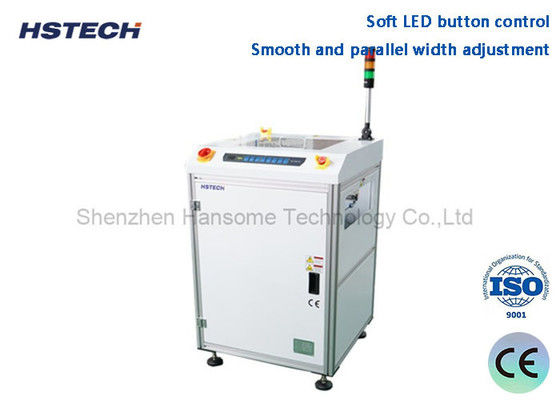 Harga yang bagus Soft LED Button Control Smooth And Parallel Width Adjustment SMEMA Kompatibel PCB Turn Conveyor HS-SZ350 on line
