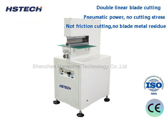 Harga yang bagus Pneumatic Power PCB Depaneling Equipment V Cut PCB Depanelizer Dengan Pengurangan Bilah Linear Ganda on line