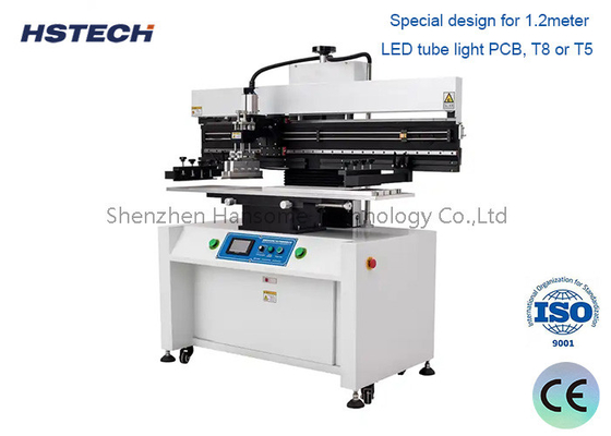 Harga yang bagus Mesin pencetakan pasta solder semi-otomatis untuk PCB tabung LED 1,2m on line