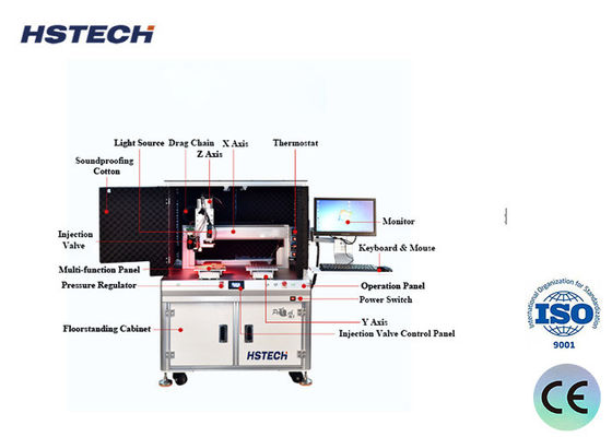 Harga yang bagus Mesin Dispensing Lem Visual Untuk Produk Keamanan Dengan Identifikasi Cepat on line