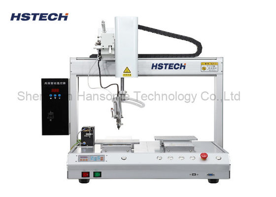 Harga yang bagus 5 Axis Robot Soldering Machine Double Y Platform Rotasi Kontrol Suhu on line