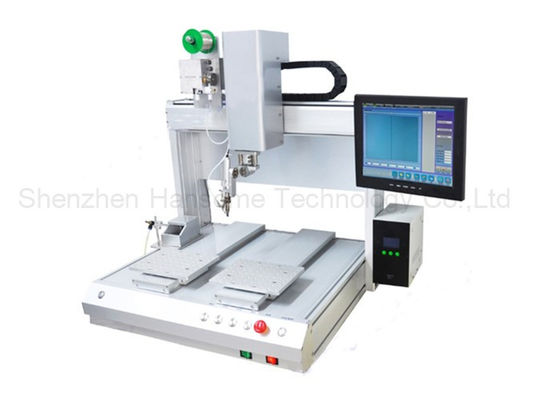 Harga yang bagus Sistem Switching Robot Automatic Soldering Dua workbenches tersedia dengan display on line