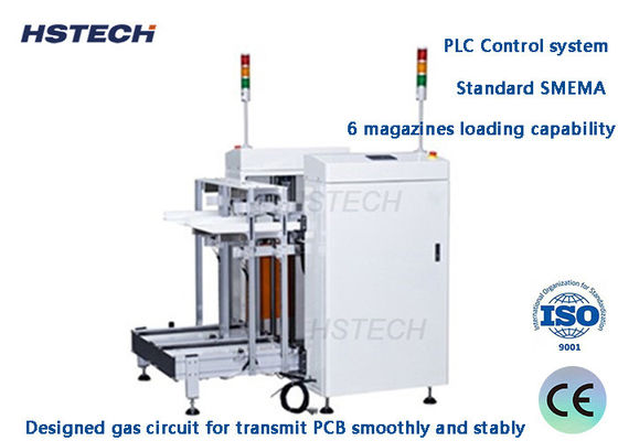 Double Track PCB Unloader PLC Control System 6 Magasines Kapasitas Pemuatan