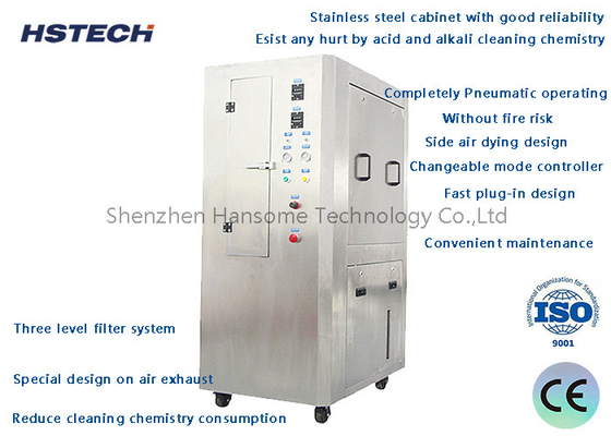 Harga yang bagus Pneumatic Steel Mesh Cleaner SMT Mesin Pembersih Stencil on line