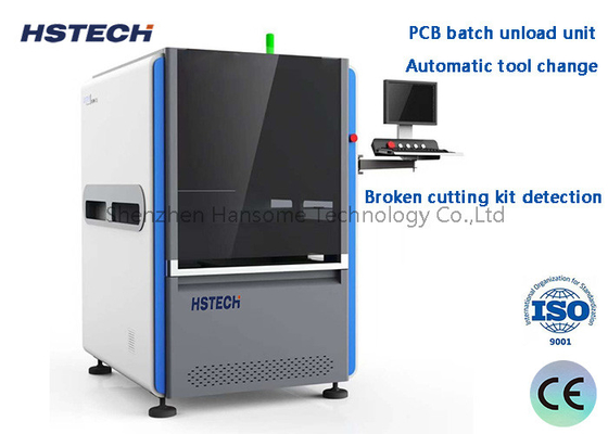 Harga yang bagus High Speed Touch Screen Inline Otomatis PCB Router Mesin GERBER File Import on line