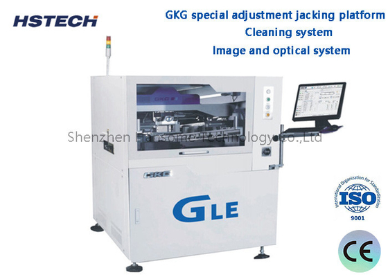 Harga yang bagus Sistem Pembersihan Gambar Dan Sistem Optik GKG Platform Jacking Penyesuaian Khusus Printer Paste Solder Otomatis on line