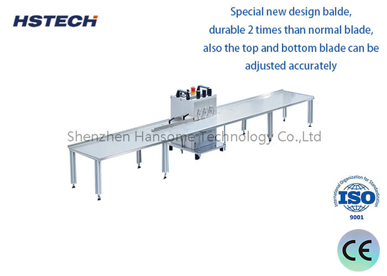 Harga yang bagus Low Force Stress 3 Group Blade PCB Depaneling Machine untuk lampu strip LED on line