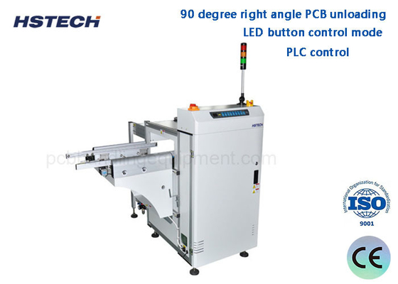 Harga yang bagus 390mm Lebar 3 Majalah 20M/Min 90 derajat LED Button Otomatis PCB Unloader on line