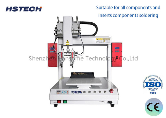 Harga yang bagus Desktop PCB Automatic Soldering Machine dengan Double Tin Feeding System Sink Soldering Robot on line