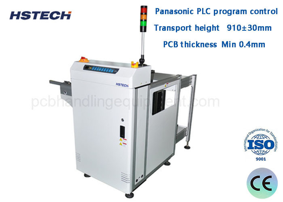 Harga yang bagus Mode Kontrol Tombol LED Dengan Layar Cahaya 3 Lolor 40mm Pitch 20M/Min 90 Degree PCB Magazine Unloader on line