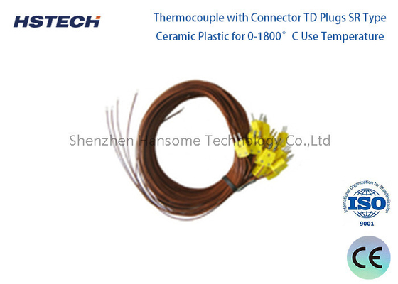 Harga yang bagus PtRh13-pT WRB R Termokopel dengan Konektor TD Plug SR Tipe Keramik Plastik untuk 0-1600 derajat C on line