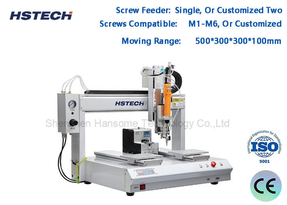 Harga yang bagus Aluminium Material Desktop Screw Machine 4 Axis Chain Moving Closed Loop Otomatis on line