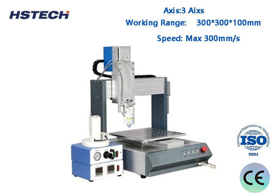 Harga yang bagus Otomatis Desktop 3 Axis PUR Mesin Dispensing lem dengan 300mm/s Kecepatan dan 0.02mm Mengulang Keakuratan on line