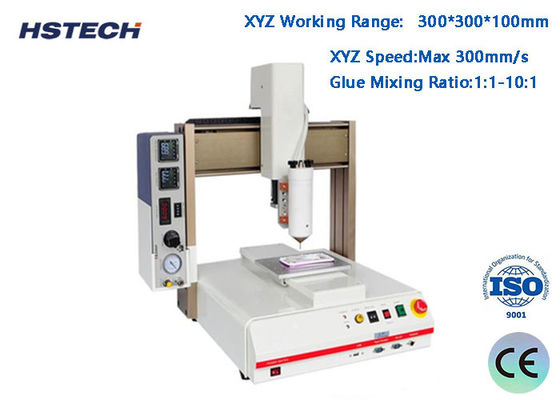 Harga yang bagus Mesin Dispensing Lem AB 4 Sumbu dengan Rentang Kerja 300*300*100mm Akurasi Berulang ±0.02mm dan Rasio Pencampuran Lem 1:1-10:1 on line