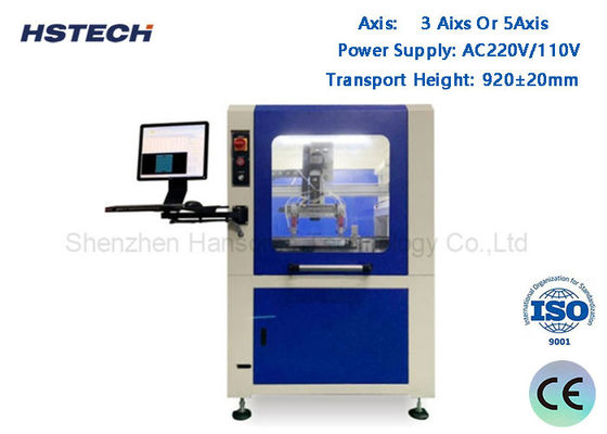 3Axis Selective Conformal Coating Machine dengan akurasi ±0,02mm, penyesuaian lebar otomatis, dan Fuji Servo Motor untuk perakitan PCB