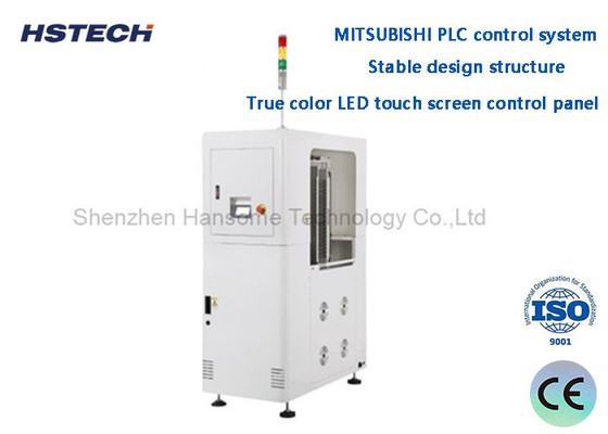 Harga yang bagus Sistem Kontrol PLC MITSUBISHI Struktur Desain Stabil Mesin Buffer PCB Dengan FIFO LIFO, NG / OK Dan Fungsi By-Pass on line
