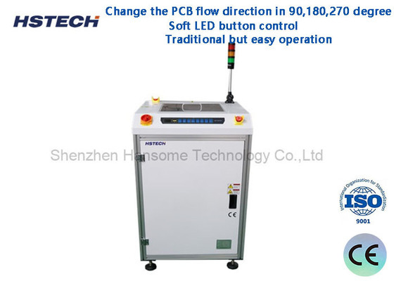 Harga yang bagus LED Button Control 350mm Lebar PCB Turn Conveyor untuk SMT Line on line