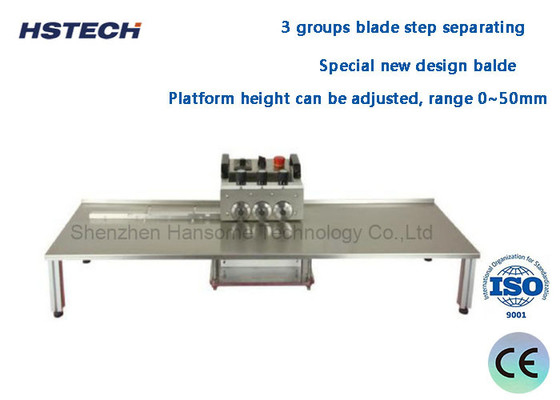 Harga yang bagus 3 Kelompok Blade PCB Depanelizer Tekanan Daya Rendah Untuk Lampu Strip LED HS-F306 on line