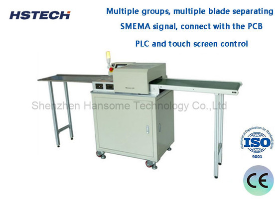 Harga yang bagus PLC Dan Kontrol Layar Sentuh SMEMA Sinyal Mesin Strip LED Multiple Blade yang dirancang untuk Industri Pencahayaan LED HS-F380 on line