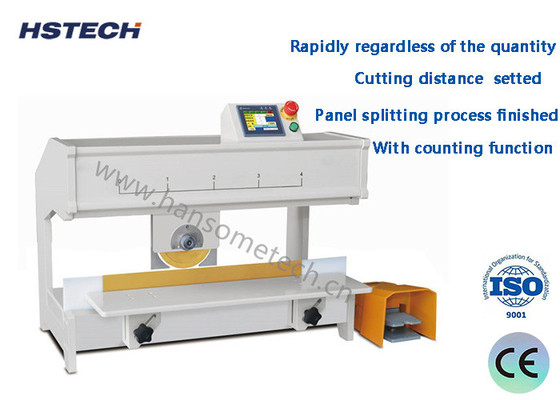 Harga yang bagus Jarak pemotongan diatur Bandingkan dengan operasi manual V-Cut PCB Separator HS-VM-400 on line