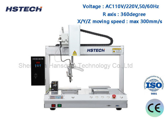 Harga yang bagus 5 Axis Robot Soldering Machine Double Y Platform Rotasi Kontrol Suhu HS-5331R on line