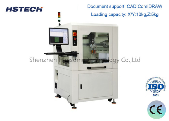 Harga yang bagus Peralatan SMT Kecepatan Tinggi PCB Otomatis / Lensa LED Perekat CCD Cerdas Dispenser lem visual on line