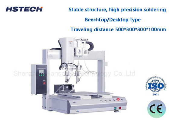 Harga yang bagus Dual Work Station Soldering Robot Soldering PCB Otomatis Single Tip untuk perakitan PCB on line