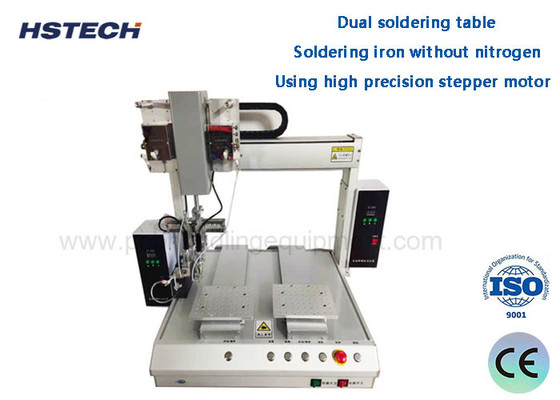 Harga yang bagus Single Head Dual Soldering Tips Mesin Soldering Meja Robot Soldering Otomatis on line