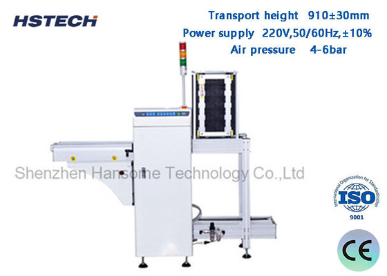 Harga yang bagus Sekitar 30 detik Pengendali tombol PCB Unloader Disesuaikan SMT Line Unloader Dengan Motor Driven on line
