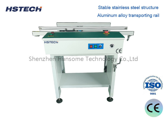 Harga yang bagus Stainless Steel Manual Engkol Tangan Sabuk ESD Tombol LED Penyesuaian Lebar Konveyor Pengangkutan PCB on line