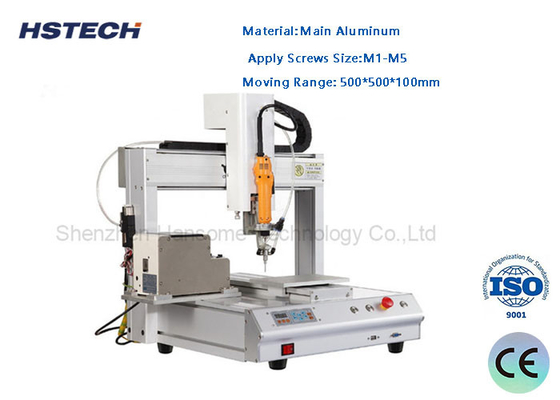 Harga yang bagus 3 Axis Single Slide M6 Screw Locking Machine Desktop Aluminium HS-SL551S on line