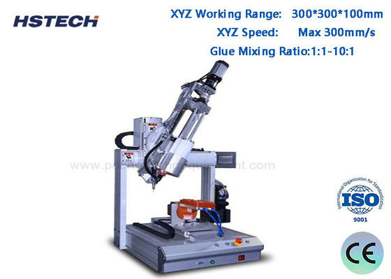 Harga yang bagus Mesin Dispensing Lem AB 4 Sumbu dengan Rentang Kerja 300*300*100mm Akurasi Berulang ±0.02mm dan Rasio Pencampuran Lem 1:1-10:1 on line