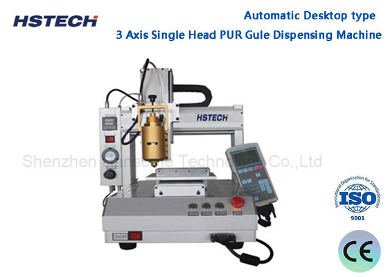 Harga yang bagus 3 Axis Stepper Motor Glue Dispensing Machine Desktop Type Dengan PUR Heating Valve on line