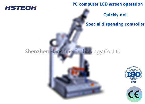Harga yang bagus Operasi layar LCD Mesin Dispensing lem 4 sumbu dengan perangkat vakum on line