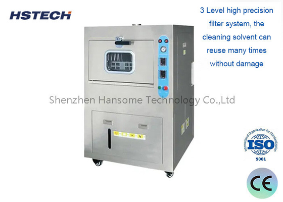 Harga yang bagus Mesin pembersih stencil SMT 60L dengan sistem filter 3 tingkat dan tekanan 0-7KG on line