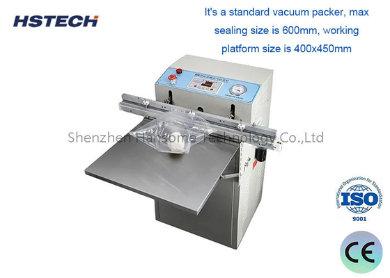 Harga yang bagus Packer vakum eksternal yang berdiri di lantai dengan ketinggian yang dapat disesuaikan & deteksi diri, Max 600mm ukuran penyegelan on line