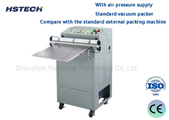 Harga yang bagus Sistem deteksi diri Alarm secara otomatis Dengan pasokan tekanan udara Hot Sealing External Vacuum Packing Machine on line