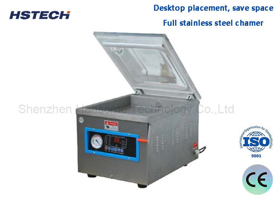 Harga yang bagus Full stainless steel Chamer Desktop Placement Transprent Cover Mesin pengemasan vakum on line
