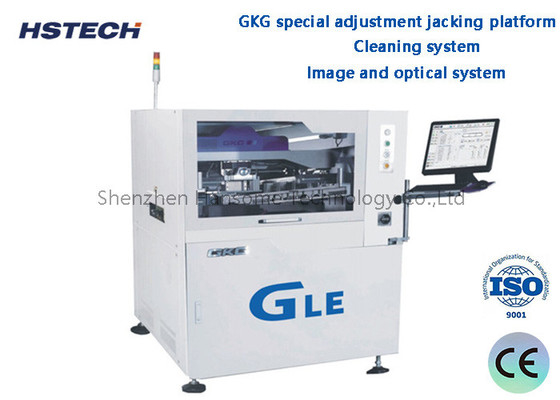 Harga yang bagus Sistem Pembersihan Gambar Dan Sistem Optik GKG Platform Jacking Penyesuaian Khusus Printer Paste Solder Otomatis on line