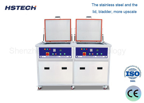Harga yang bagus Udara Panas Bertiup 77L Ultrasonik Pembersihan Batch SMT Pembersihan Peralatan Dengan Struktur SUS 304 on line