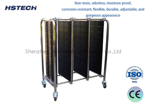 Harga yang bagus Anti-statis Max 300pcs PCB Storage Turnover Mobil dengan 4 roda on line