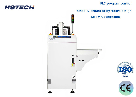 Harga yang bagus Manual Otomatis Run Mode Pilihan PCB Unloader Peralatan Penanganan PCB Dengan Sinyal SMEMA on line