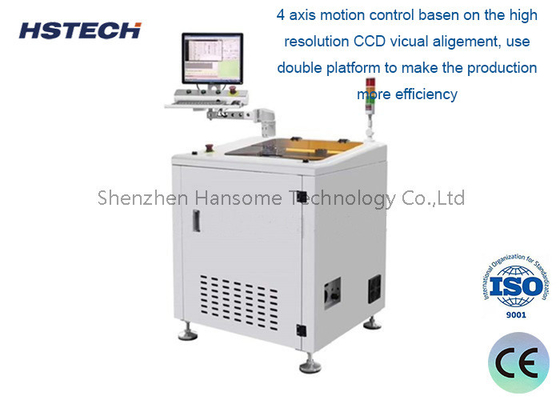 Harga yang bagus Pengolahan Sliding Kontinyu Dua Tahap 4 Mesin Router PCB Dual Platform Offline Aixs on line