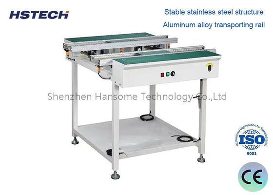 Harga yang bagus LED Button Control Link Conveyor Peralatan Penanganan PCB SMT Conveyor Dengan ESD Flat Belt on line